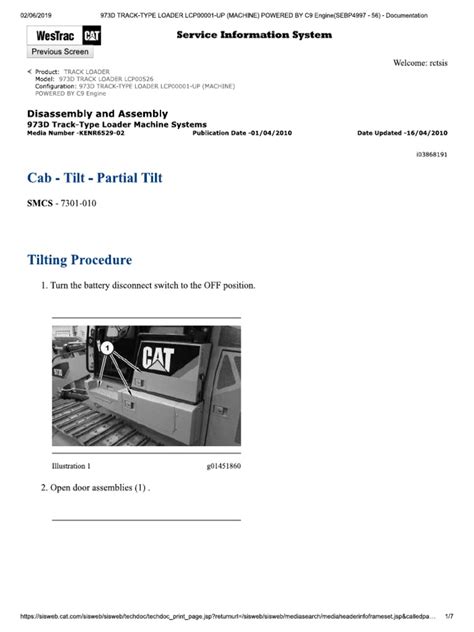 iowa 435 cab tilt procedure